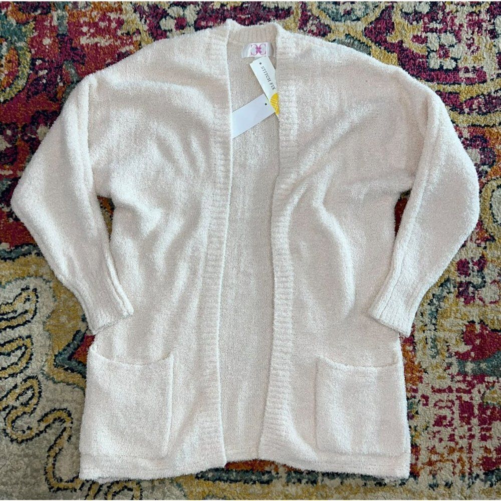 Little Girls Chloe & Cyrus Steph Long Open Front Cardigan (S)